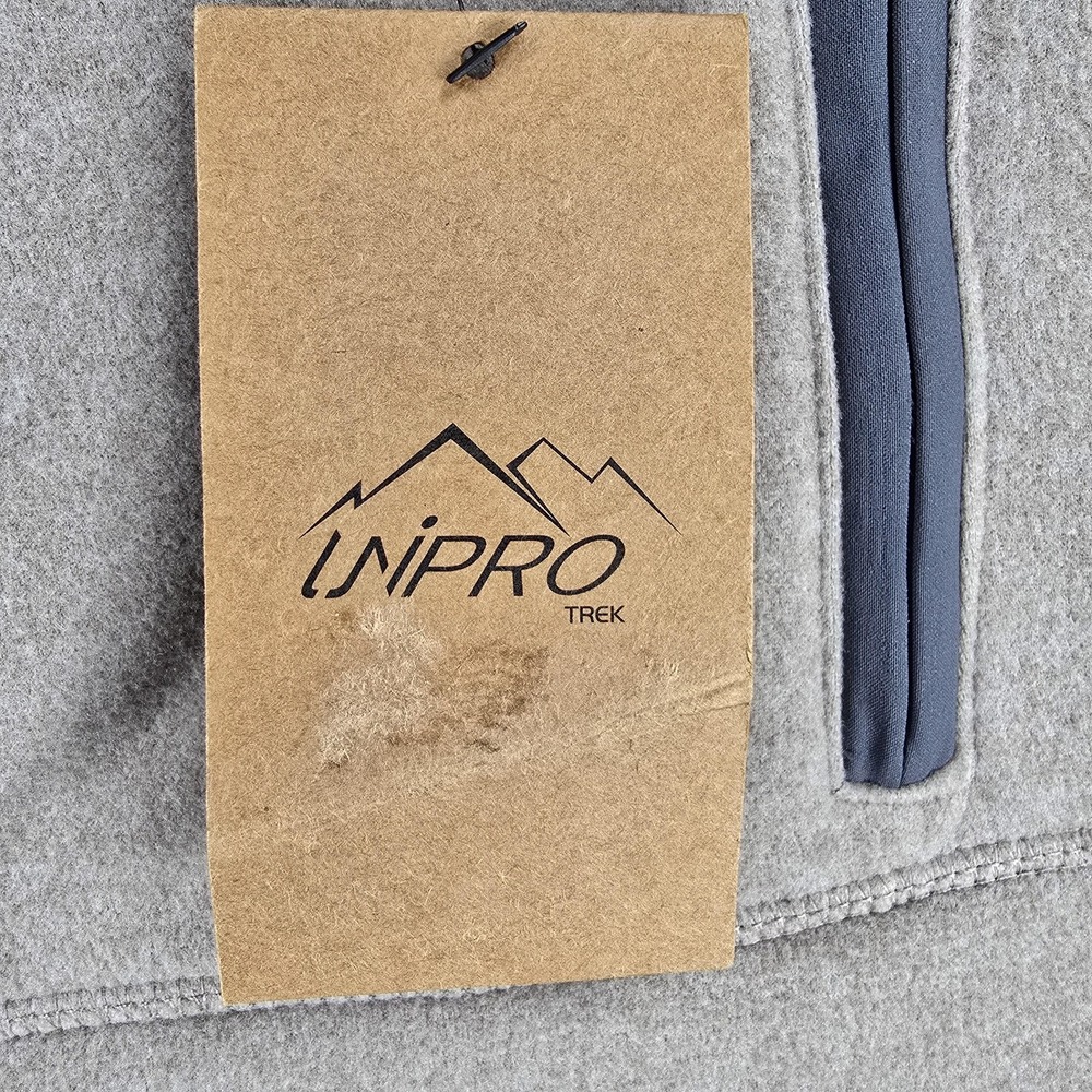 Unipro Trek Sweater Mens XL Grey Mauve Heather Half Zip QwickDry Pullover - Picture 5 of 13